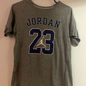 Youth Large Jordan 23 Gray T-Shirt